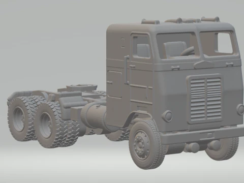 FREIGHTLINER BRANCO COE Modelo de Impressão 3D