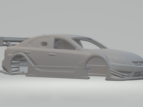 लेक्सस रेस कार 3D प्रिंट मॉडल