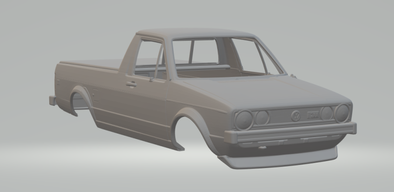 वोक्सवैगन कैडी कस्टम 3D प्रिंट मॉडल .c4d .max .obj .3ds .fbx .stl .blend