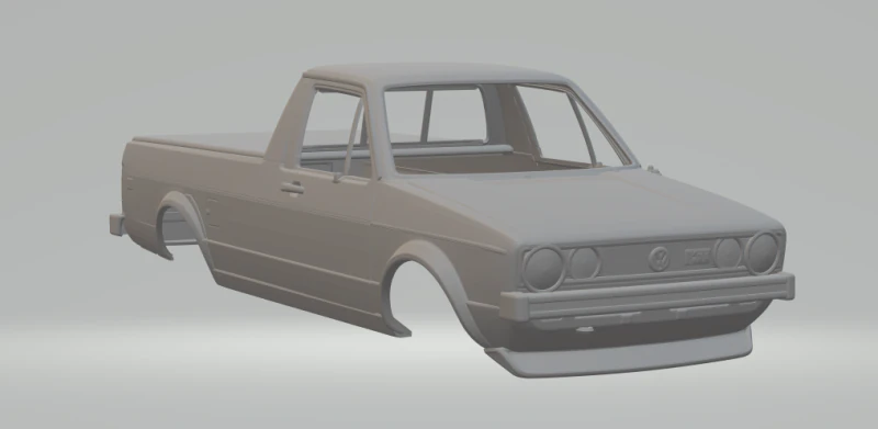 Volkswagen Caddy custom 3D Print Model .c4d .max .obj .3ds .fbx .stl .blend 