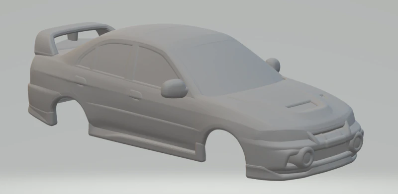 Mitsubishi lancer evo closed 3D Print Model .c4d .max .obj .3ds .fbx .stl .blend