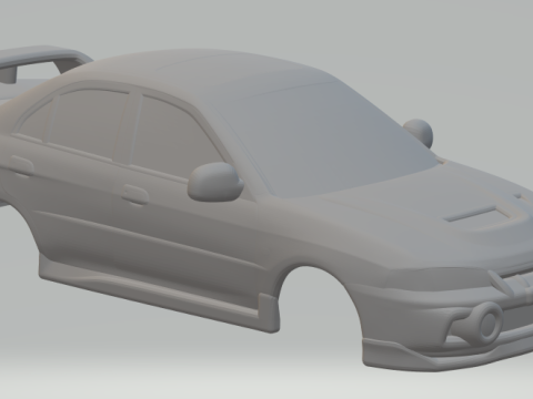 三菱 lancer evo 关闭 3D 打印模型