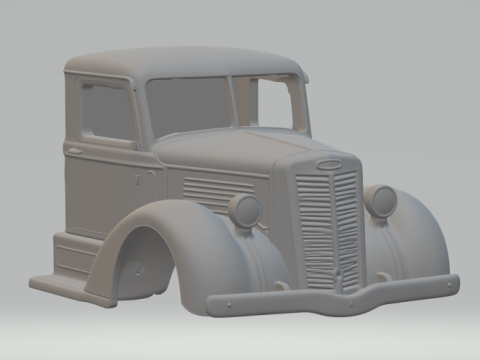 White truck cabin 3D Print Model
