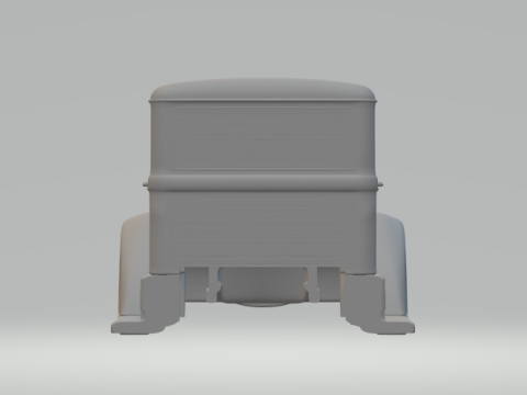 Beyaz kamyon kabini 3D Baskı Modeli