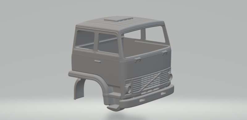Volvo F7 de los años 80 Modelo de impresión 3D .c4d .max .obj .3ds .fbx .stl .blend 
