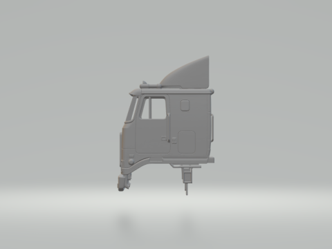 Biała taksówka nad ciężarówką Model do druku 3D