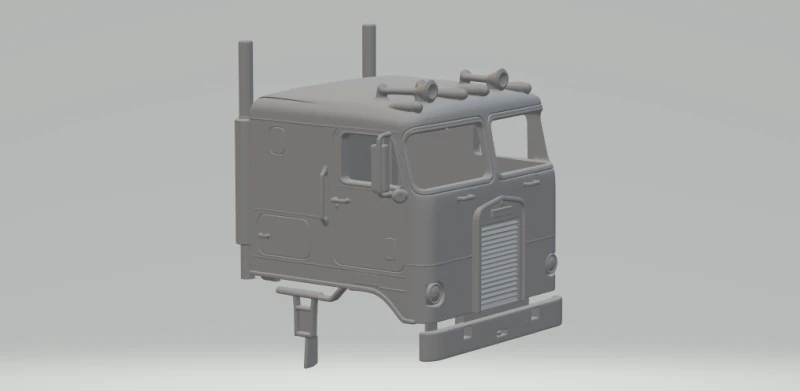 Peterbilt cab over truck 3D Print Model .c4d .max .obj .3ds .fbx .stl .blend