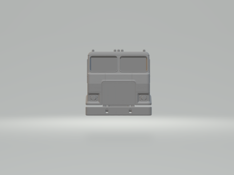 BIAŁA ciężarówka z kabiną Model do druku 3D