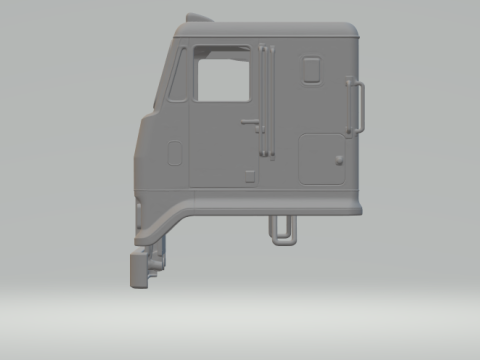 BIAŁA ciężarówka z kabiną Model do druku 3D