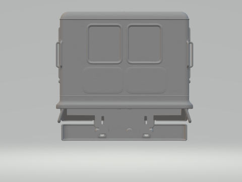 BIAŁA ciężarówka z kabiną Model do druku 3D