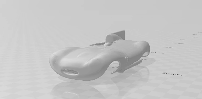 Jaguar d-type 3D Print Model .c4d .max .obj .3ds .fbx .stl .blend 