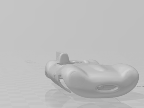 Ягуар Д-тип 3D Принт Модель