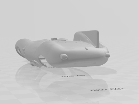 Ягуар Д-тип 3D Принт Модель