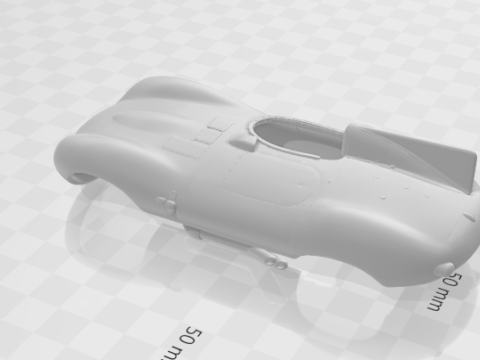 Ягуар Д-тип 3D Принт Модель