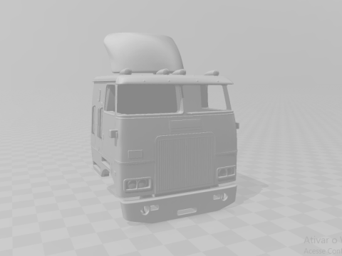 Dorminhoco Cabover White Western Star 1979 Modelo de Impressão 3D