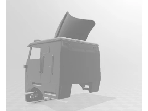1979 White Western Star Cabover Sleeper 3D Print Model