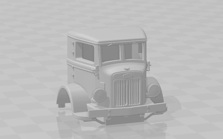 Autocar cabover 3D Print Model .c4d .max .obj .3ds .fbx .stl .blend 