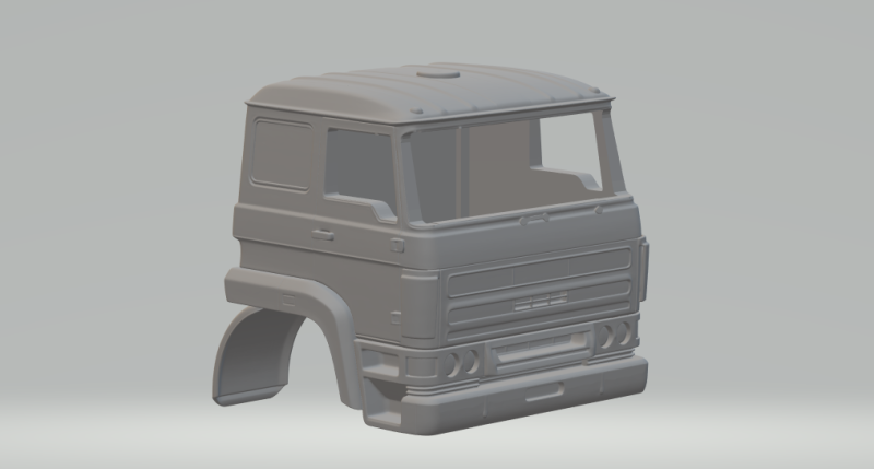 Daf truck cabin 3D Print Model .c4d .max .obj .3ds .fbx .stl .blend 