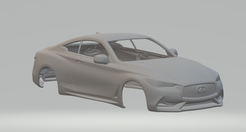Infiniti Q60 3D Print Model .c4d .max .obj .3ds .fbx .stl .blend 