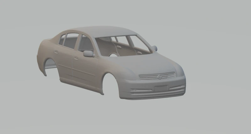 Nissan skyline sedan 3D Print Model .c4d .max .obj .3ds .fbx .stl .blend 