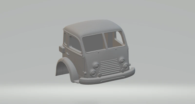 Saviem truck cabin 3D Print Model .c4d .max .obj .3ds .fbx .stl .blend