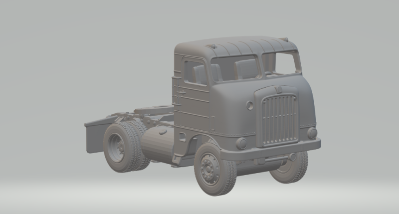 Peterbilt cabover 3D Print Model .c4d .max .obj .3ds .fbx .stl .blend 