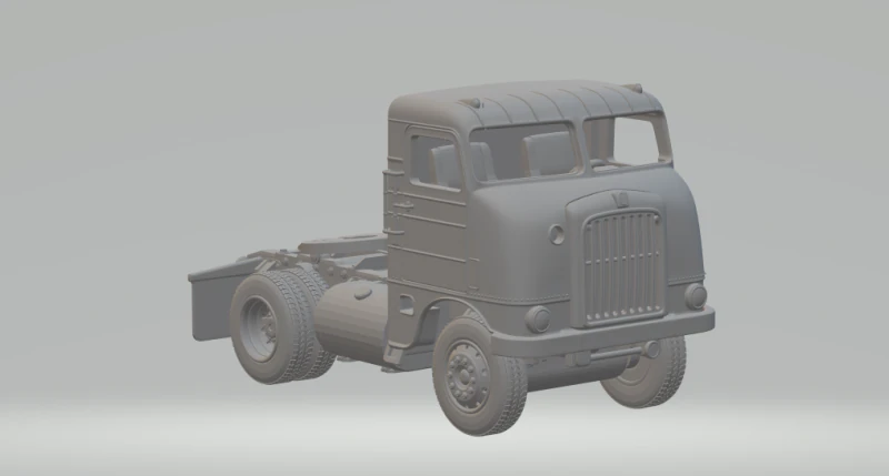 Peterbilt cabover 3D Print Model .c4d .max .obj .3ds .fbx .stl .blend 