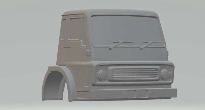 Dodge 500 cabin 3D Print Model .c4d .max .obj .3ds .fbx .stl .blend 