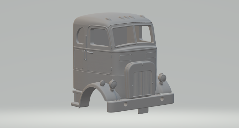 Mack cabover 3D Print Model .c4d .max .obj .3ds .fbx .stl .blend