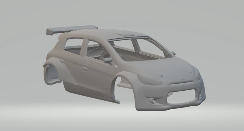 Mitsubishi mirage 3D Print Model .c4d .max .obj .3ds .fbx .stl .blend 