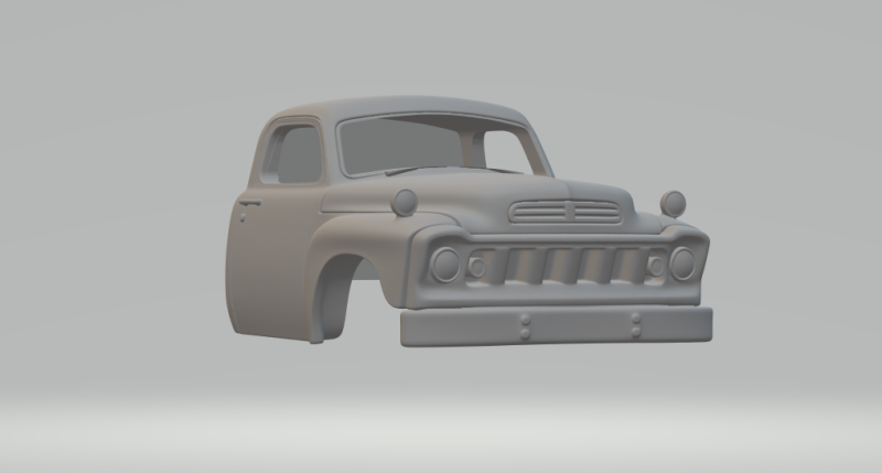 スチュードベーカーキャビン 3Dプリントモデル .c4d .max .obj .3ds .fbx .stl .blend 