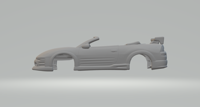 三菱エクリプスff 3Dプリントモデル .c4d .max .obj .3ds .fbx .stl .blend 