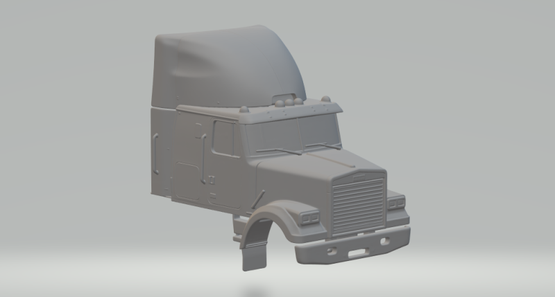Volvo White 3D Print Model .c4d .max .obj .3ds .fbx .stl .blend 