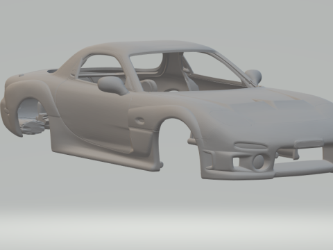 Mazda rx 7 cepat dan geram Model Cetak 3D