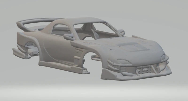Mazda rx7 custom 3D Print Model .c4d .max .obj .3ds .fbx .stl .blend