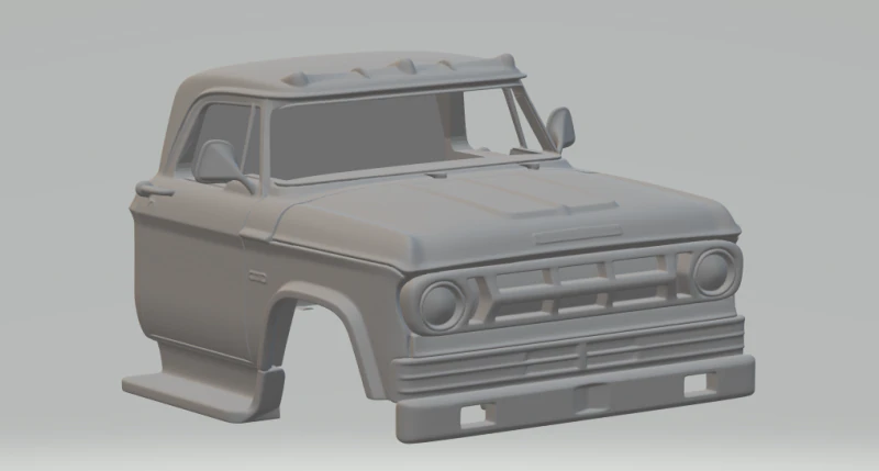 Dodge d100 3D Print Model .c4d .max .obj .3ds .fbx .stl .blend 