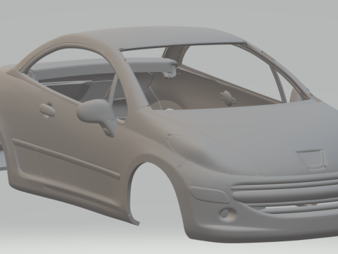 प्यूज़ो 207 सीसी 3D प्रिंट मॉडल