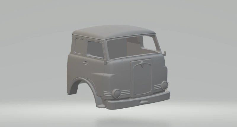 Man cabin truck 3D Print Model .c4d .max .obj .3ds .fbx .stl .blend 