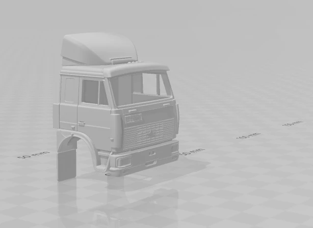 Man cabin truck 3D Print Model .c4d .max .obj .3ds .fbx .stl .blend 
