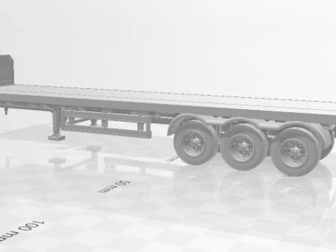 Trailer flatbed euro 3D Print Model