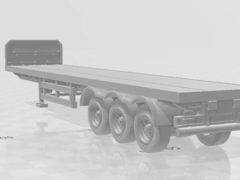 Trailer flatbed euro 3D Print Model