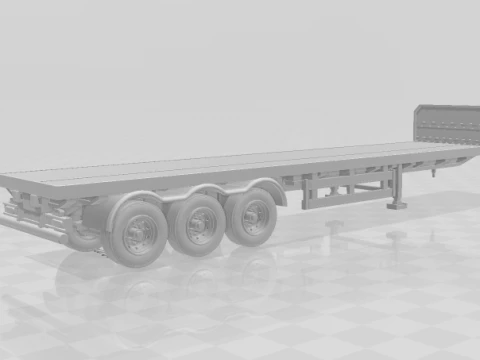 Trailer flatbed euro 3D Print Model