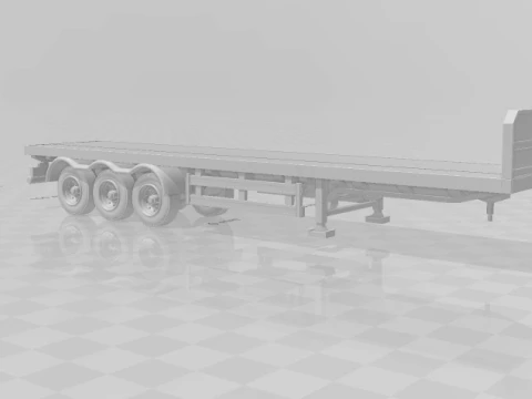 Trailer flatbed euro 3D Print Model