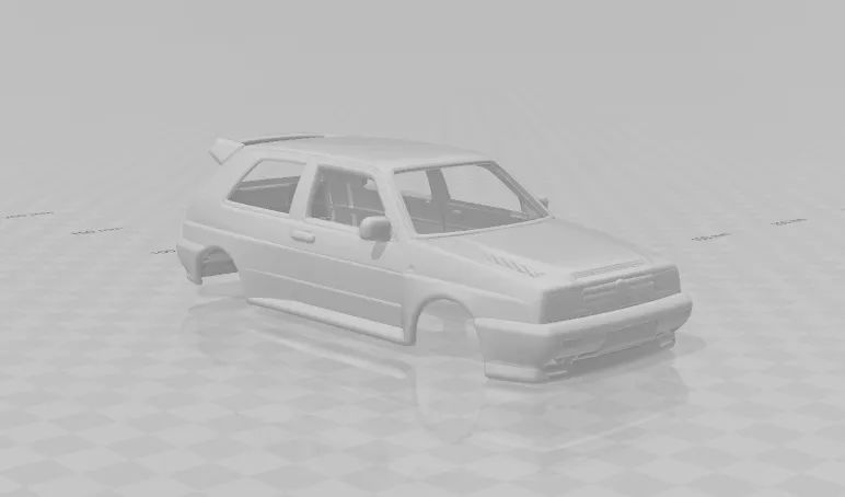 フォルクスワーゲン ゴルフ 3Dプリントモデル .c4d .max .obj .3ds .fbx .stl .blend