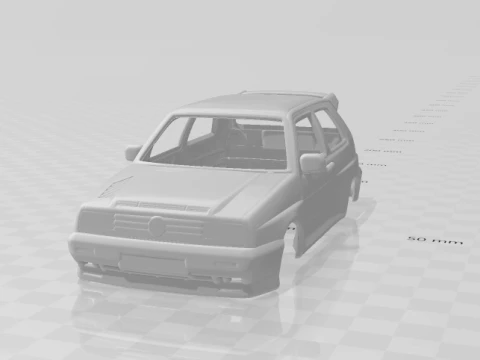 フォルクスワーゲン ゴルフ 3Dプリントモデル