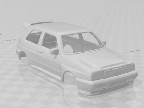 フォルクスワーゲン ゴルフ 3Dプリントモデル