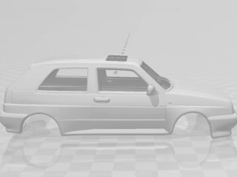 Volkswagen golf rally 3D Print Model
