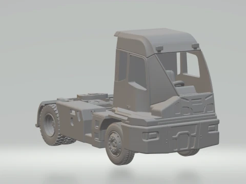 Camion terminal &eacute;lectrique Modèles 3D en vedette