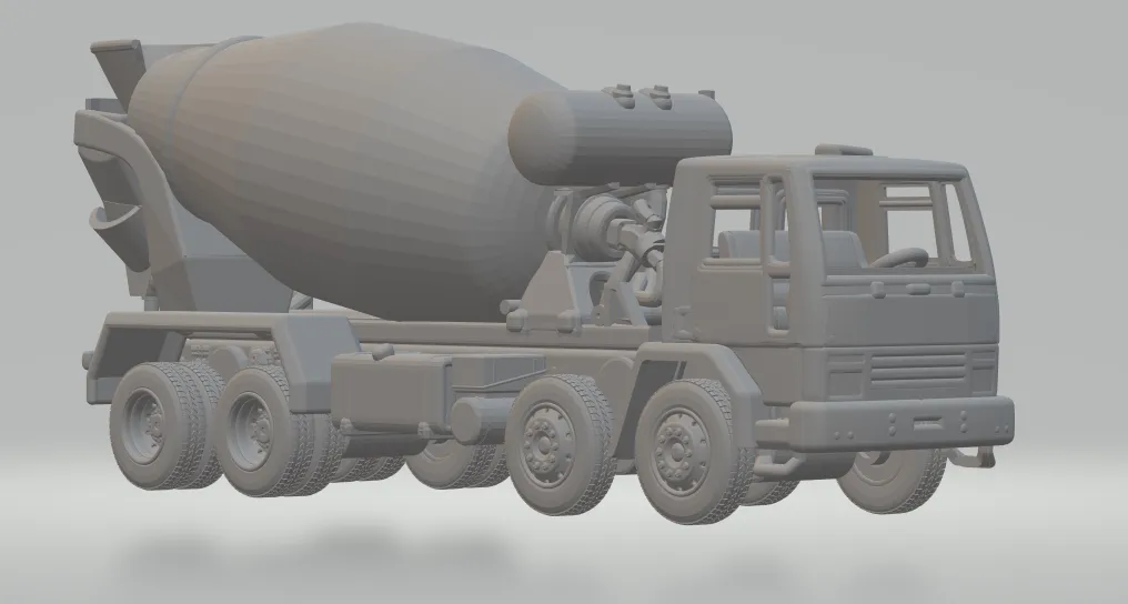 Cargo mixer 3D Print Model .c4d .max .obj .3ds .fbx .stl .blend 