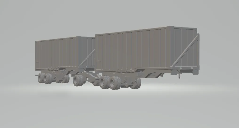 Trailer sugarcane trucks 3D Print Model .c4d .max .obj .3ds .fbx .stl .blend 
